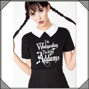 I’m Wednesday F*€king Addams black top size S NEW